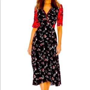 Tanya Taylor Blaire Dress Midi Clusters Floral 4
